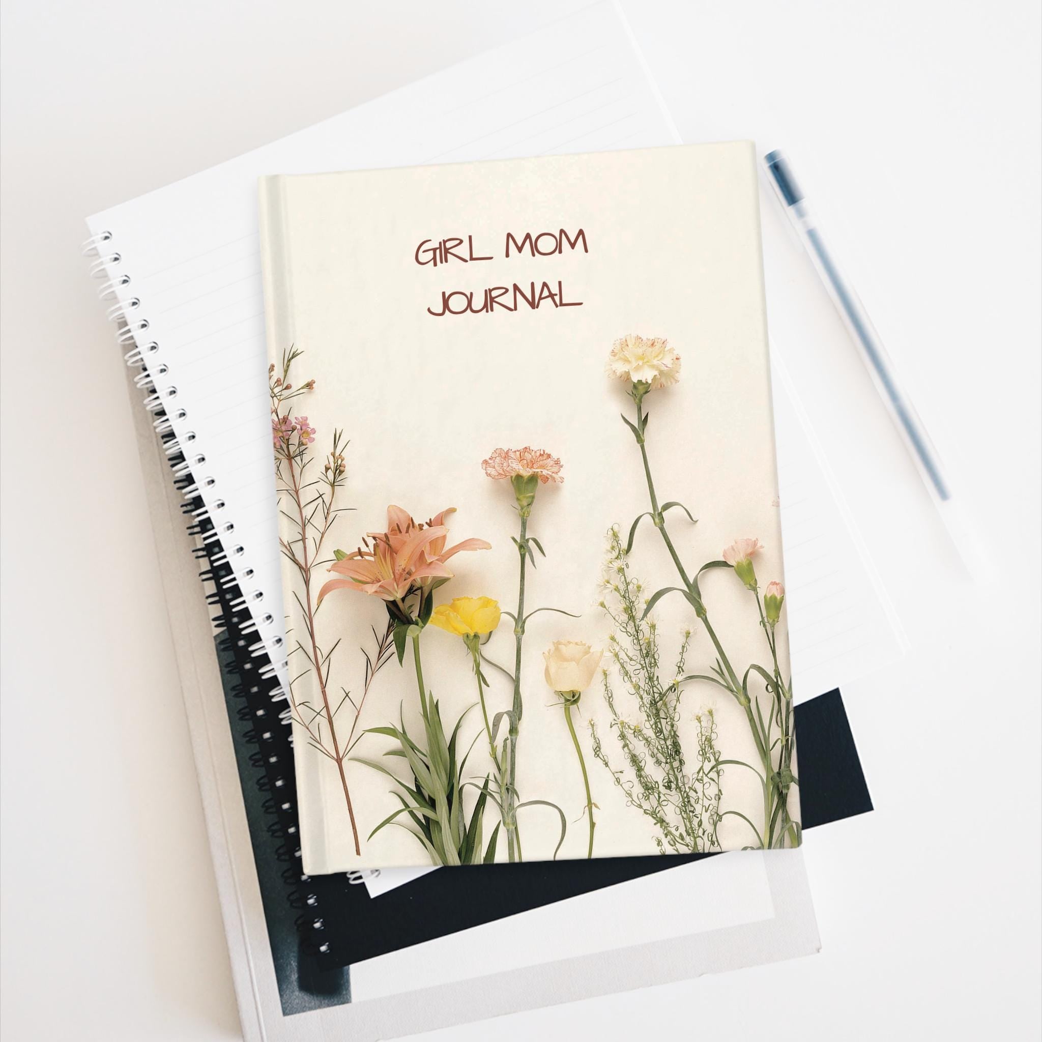Girl Mom Floral Journal | Ruled Line Notebook