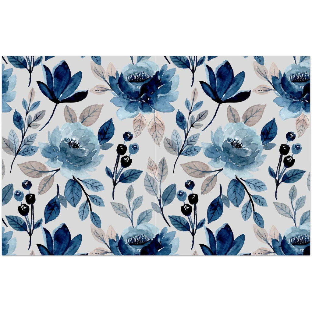 Pack of 10 Blue water color floral Greeting Cards for any occasion(US & CA)