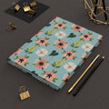Pink Floral Pattern Hardcover Journal | Matte Botanical Notebook