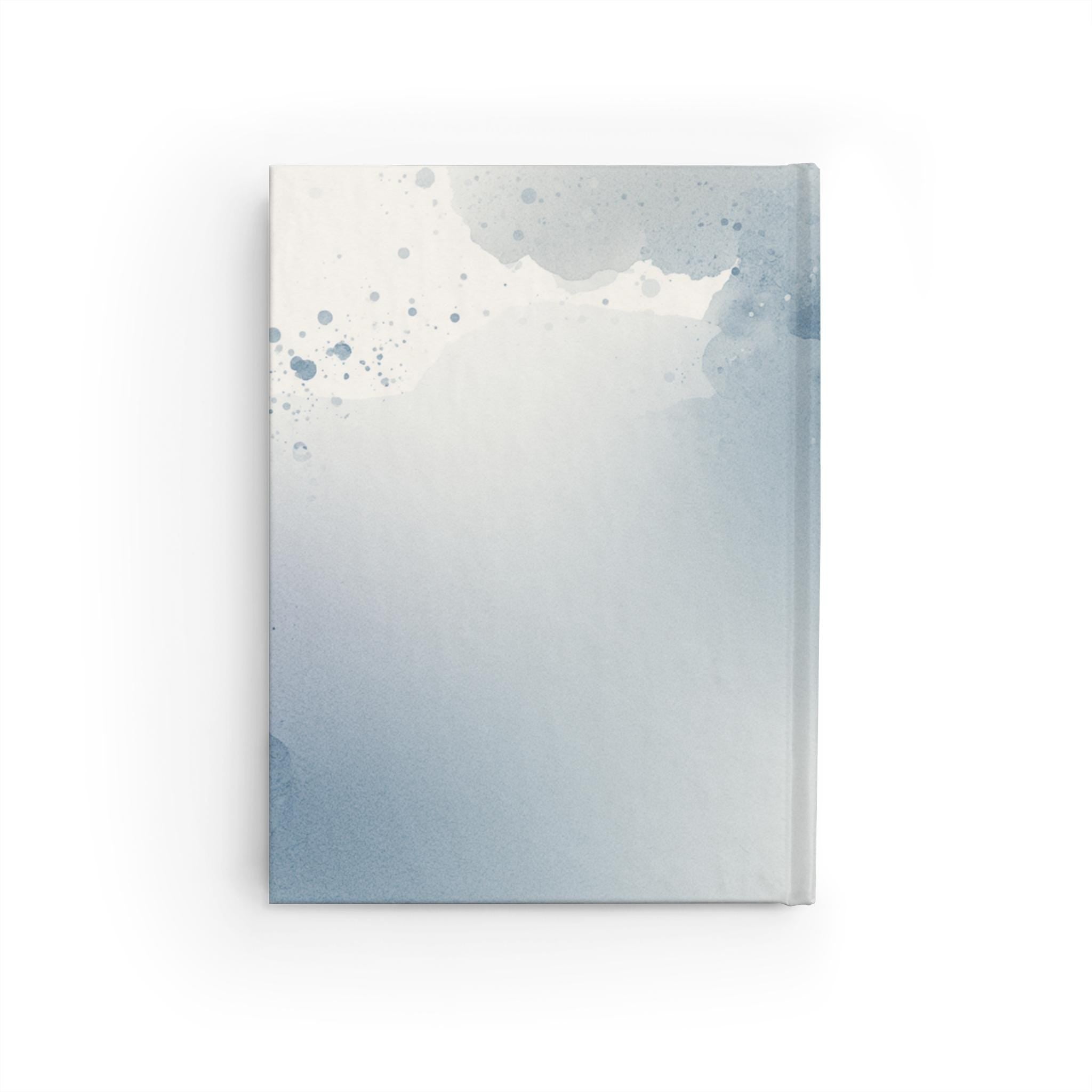 New Mom Journal Ruled Notebook | Mother and Baby Illustration, Blue Watercolor Cover