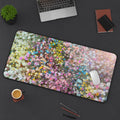 Pastel Baby's Breath Floral Desk Mat | Colorful Flower Mouse Pad