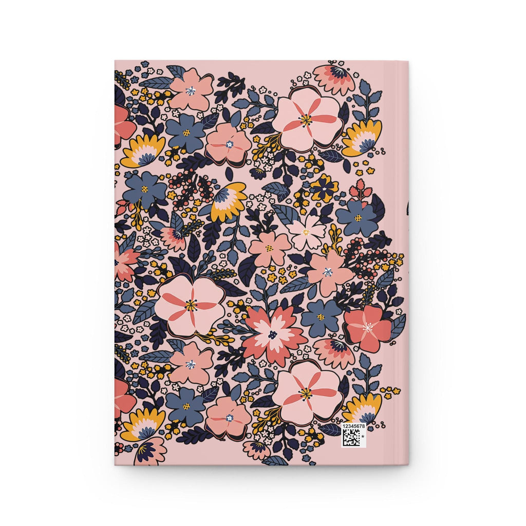 Vintage Floral Pattern Hardcover Journal | Pink Botanical Notebook