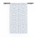 Blue Damask Sheer Curtain | Light Filtering Window Panel