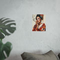 Geisha Portrait Fine Art Poster | Asian Woman Smoking, Kimono Wall Art