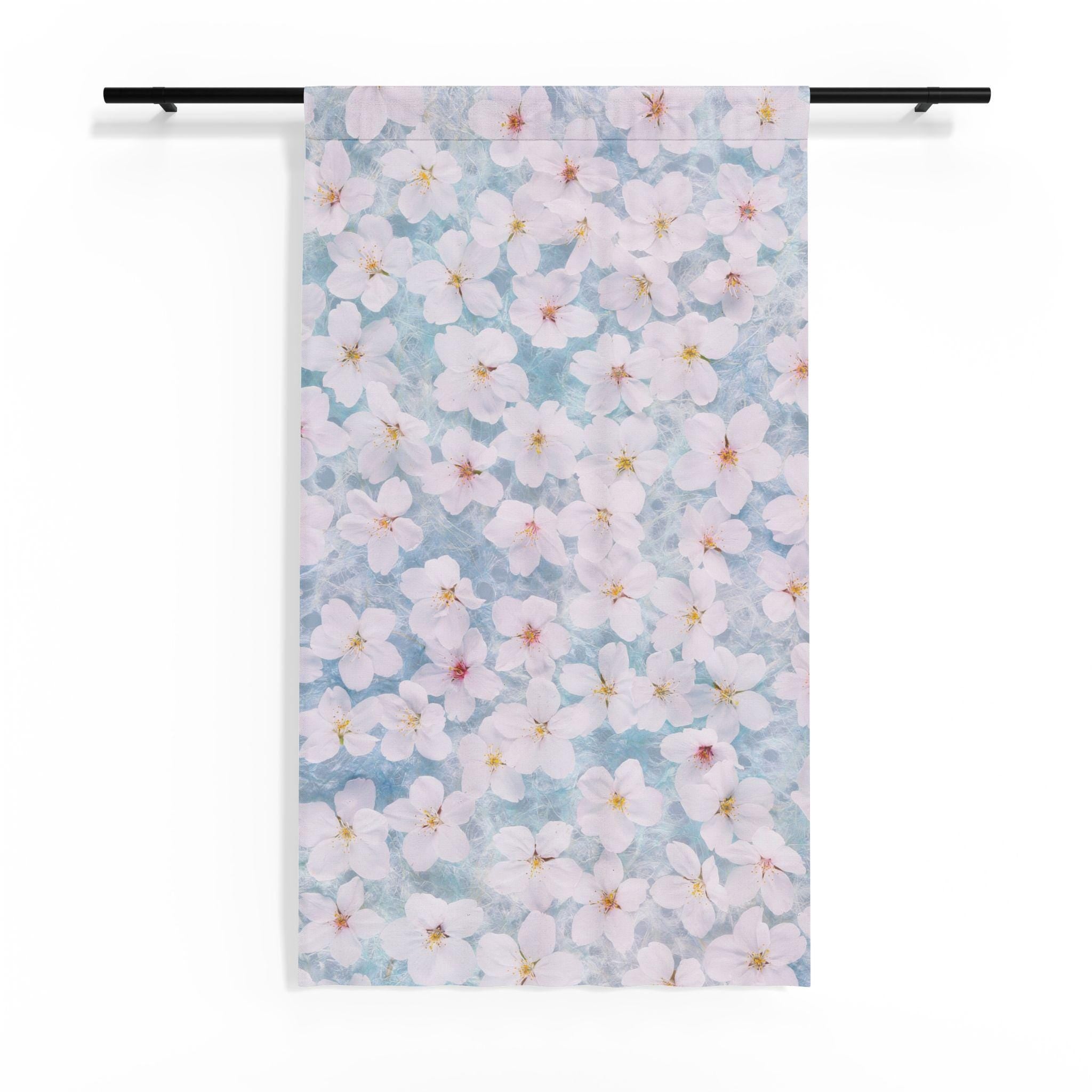 Soft Cherry Blossom Sheer Curtain | Floral Window Panel