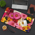 Bright Wildflower Bouquet Desk Mat | Floral Mouse Pad, Garden Blooms