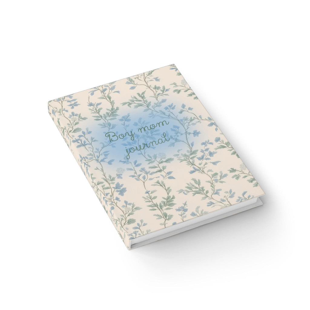 Boy Mom Journal ruled notebook, floral vine cover